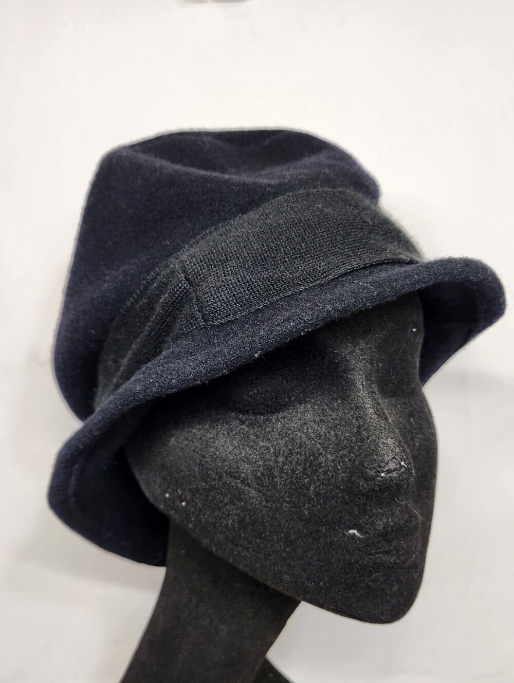 Parkhurst Womens Black Cloche Hat Felt 100% Wool